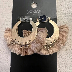 J. Crew Fringe Hoop Earrings